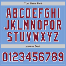 Load image into Gallery viewer, Custom Light Blue Crimson-White Authentic Two Tone Baseball Jersey