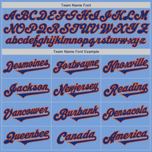 Load image into Gallery viewer, Custom Light Blue Royal-Orange Authentic Two Tone Baseball Jersey