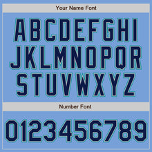 Load image into Gallery viewer, Custom Light Blue Navy Gray-Teal Authentic Two Tone Baseball Jersey