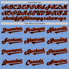 Load image into Gallery viewer, Custom Light Blue Black-Orange Authentic Two Tone Baseball Jersey