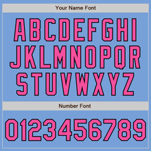 Load image into Gallery viewer, Custom Light Blue Pink-Black Authentic Two Tone Baseball Jersey