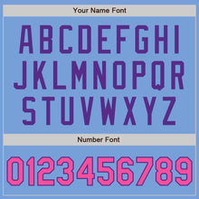 Load image into Gallery viewer, Custom Light Blue Pink-Purple Authentic Two Tone Baseball Jersey