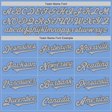 Load image into Gallery viewer, Custom Light Blue Gray-Steel Gray Authentic Two Tone Baseball Jersey