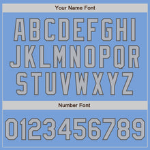 Load image into Gallery viewer, Custom Light Blue Gray-Steel Gray Authentic Two Tone Baseball Jersey