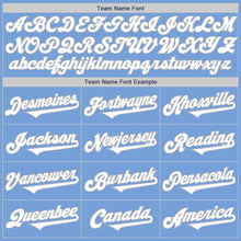 Load image into Gallery viewer, Custom Light Blue White-Gray Authentic Two Tone Baseball Jersey