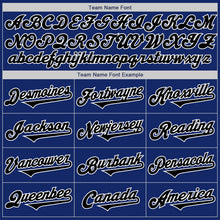 Load image into Gallery viewer, Custom Royal Black-White Authentic Two Tone Baseball Jersey