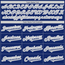 Load image into Gallery viewer, Custom Royal Gray-White Authentic Two Tone Baseball Jersey