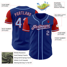 Load image into Gallery viewer, Custom Royal Light Blue-Gold Authentic Two Tone Baseball Jersey