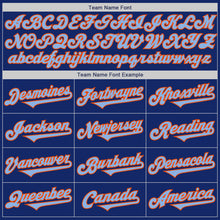 Load image into Gallery viewer, Custom Royal Light Blue-Orange Authentic Two Tone Baseball Jersey