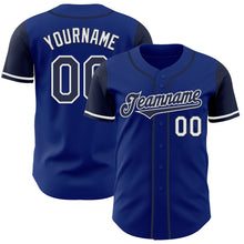 Load image into Gallery viewer, Custom Royal Navy-White Authentic Two Tone Baseball Jersey