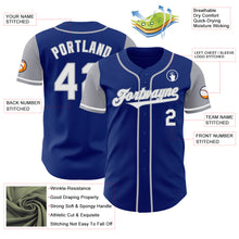 Load image into Gallery viewer, Custom Royal White-Gray Authentic Two Tone Baseball Jersey