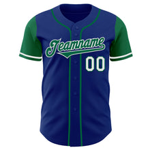 Load image into Gallery viewer, Custom Royal Kelly Green-White Authentic Two Tone Baseball Jersey