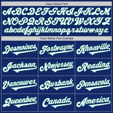 Load image into Gallery viewer, Custom Royal White-Teal Authentic Two Tone Baseball Jersey