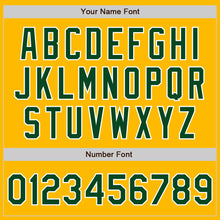 Load image into Gallery viewer, Custom Gold Green-White Authentic Two Tone Baseball Jersey