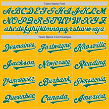 Load image into Gallery viewer, Custom Gold Kelly Green-White Authentic Two Tone Baseball Jersey