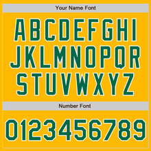 Load image into Gallery viewer, Custom Gold Kelly Green-White Authentic Two Tone Baseball Jersey