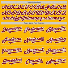 Load image into Gallery viewer, Custom Gold Crimson-White Authentic Two Tone Baseball Jersey