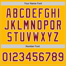 Load image into Gallery viewer, Custom Gold Crimson-White Authentic Two Tone Baseball Jersey