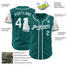 Load image into Gallery viewer, Custom Teal White Authentic Two Tone Baseball Jersey