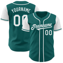 Load image into Gallery viewer, Custom Teal White Authentic Two Tone Baseball Jersey