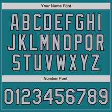 Load image into Gallery viewer, Custom Teal Gray-Black Authentic Two Tone Baseball Jersey