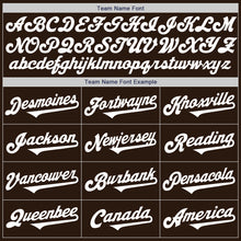 Load image into Gallery viewer, Custom Brown White Authentic Two Tone Baseball Jersey