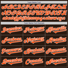 Load image into Gallery viewer, Custom Brown Orange-White Authentic Two Tone Baseball Jersey