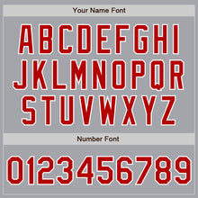Load image into Gallery viewer, Custom Gray Red-White Authentic Two Tone Baseball Jersey