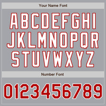 Load image into Gallery viewer, Custom Gray Red-White Authentic Two Tone Baseball Jersey