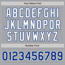 Load image into Gallery viewer, Custom Gray Royal-White Authentic Two Tone Baseball Jersey