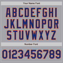 Load image into Gallery viewer, Custom Gray Royal-Orange Authentic Two Tone Baseball Jersey