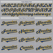 Load image into Gallery viewer, Custom Gray Royal-Gold Authentic Two Tone Baseball Jersey
