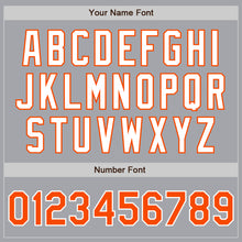 Load image into Gallery viewer, Custom Gray Orange-White Authentic Two Tone Baseball Jersey
