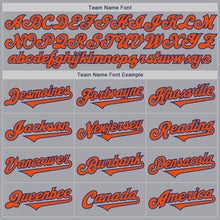 Load image into Gallery viewer, Custom Gray Orange-Royal Authentic Two Tone Baseball Jersey