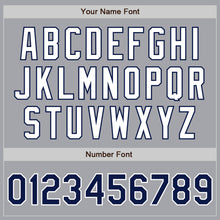 Load image into Gallery viewer, Custom Gray Navy-White Authentic Two Tone Baseball Jersey