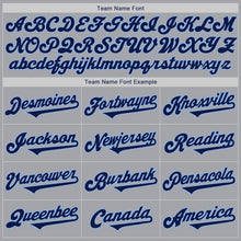 Load image into Gallery viewer, Custom Gray Navy-Light Blue Authentic Two Tone Baseball Jersey