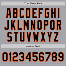 Load image into Gallery viewer, Custom Gray Black-Orange Authentic Two Tone Baseball Jersey