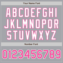 Load image into Gallery viewer, Custom Gray Pink-White Authentic Two Tone Baseball Jersey