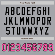 Load image into Gallery viewer, Custom Gray Pink-Black Authentic Two Tone Baseball Jersey