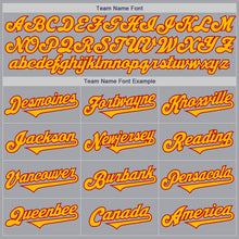 Load image into Gallery viewer, Custom Gray Gold-Red Authentic Two Tone Baseball Jersey