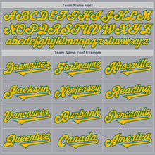 Load image into Gallery viewer, Custom Gray Gold-Kelly Green Authentic Two Tone Baseball Jersey