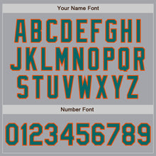 Load image into Gallery viewer, Custom Gray Teal-Orange Authentic Two Tone Baseball Jersey