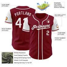 Load image into Gallery viewer, Custom Crimson White Authentic Two Tone Baseball Jersey