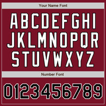 Load image into Gallery viewer, Custom Crimson Black-White Authentic Two Tone Baseball Jersey