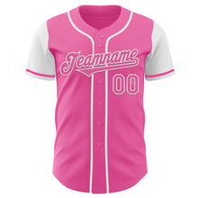 Load image into Gallery viewer, Custom Pink White Authentic Two Tone Baseball Jersey
