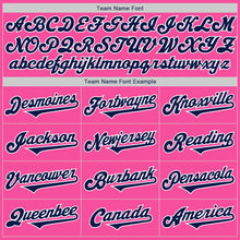 Load image into Gallery viewer, Custom Pink Navy-White Authentic Two Tone Baseball Jersey