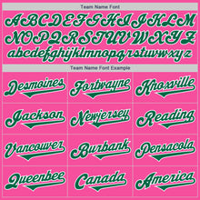Load image into Gallery viewer, Custom Pink Kelly Green-White Authentic Two Tone Baseball Jersey