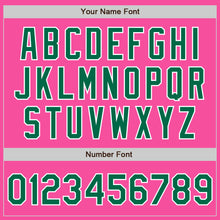 Load image into Gallery viewer, Custom Pink Kelly Green-White Authentic Two Tone Baseball Jersey