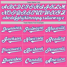Load image into Gallery viewer, Custom Pink White-Royal Authentic Two Tone Baseball Jersey