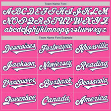 Load image into Gallery viewer, Custom Pink White-Navy Authentic Two Tone Baseball Jersey